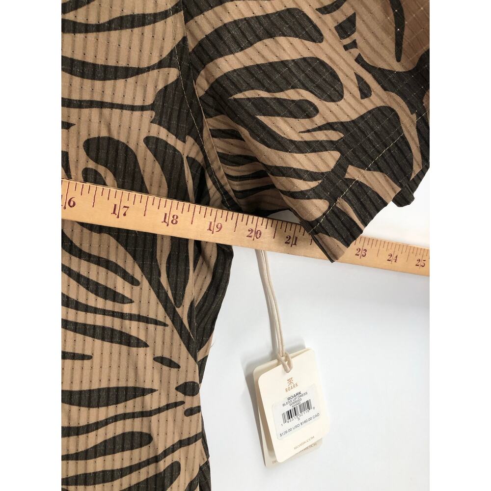 Roark Bless Up Dress in Khaki Leaf Print Breathable Outdoor Vacation Small NEW - Picture 8 of 12